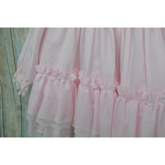Vintage Bryan Girls 18M Pink Lace Layered Full Circle Party Ruffles RARE - Picture 10 of 12